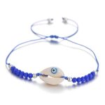 Bracelet Coquillage Œil Et Perles Bleues